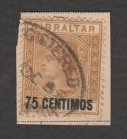 GIBRALTAR  YVERT N°21  USED   STAMP STUCK  ON PAPER   Réf  E462 - Sonstige - Ozeanien