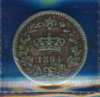 I. REGNO - UMBERTO I° ANNO 1894 - 20 Centesimo ARGENTO  - QUALITA' BB/SPL - NON PULITA PATINA ORIGINALE  - ZECCA BERLINO - 1878-1900 : Umberto I.