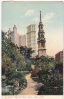 St. Paul's Church, New York, Early 1900s Unused Postcard [17498] - Kerken