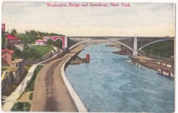 Washington Bridge And Speedway, New York, Early 1900s, Unused Postcard [17530] - Brücken Und Tunnel