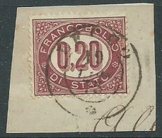 1875 REGNO USATO SERVIZIO DI STATO 20 CENT - U29-10 - Servizi