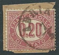 1875 REGNO USATO SERVIZIO DI STATO 20 CENT - U30-9 - Dienstmarken