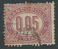 1875 REGNO USATO SERVIZIO DI STATO 5 CENT - U29-8 - Dienstzegels