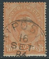 1884-86 REGNO USATO PACCHI POSTALI 1,25 LIRE - U31-10 - Postal Parcels