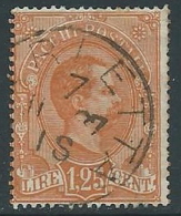 1884-86 REGNO USATO PACCHI POSTALI 1,25 LIRE - U31-9 - Colis-postaux