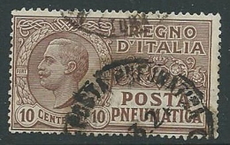 1913-23 REGNO USATO POSTA PNEUMATICA 10 CENT - U30-9 - Pneumatic Mail