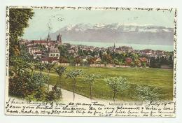 LOSANNA ET LES ALPES 1904  VIAGGIATA FP - Other & Unclassified