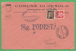 Jesolo Busta Commerciale Anni 30 Vuota Storia Postale - Sammlungen