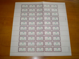 Cours D'instruction, Fictif, Sans Valeur : Planche De 50 Timbres Fictifs De 20 Avec Coin Daté 17. 3. 72 - Ficticios