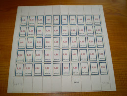 Cours D'instruction, Fictif, Sans Valeur : Planche De 50 Timbres Fictifs De 0.60 Avec Coin Daté -6. 8. 64 - Ficticios