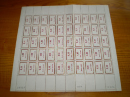 Cours D'instruction, Fictif, Sans Valeur : Planche De 50 Timbres Fictifs De 0.80 Avec Coin Daté 12. 6. 74 - Ficticios