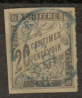 #100# COLONIES GENERALES TAXE N° 8 Oblitéré En Bleu St-Denis (Réunion) - Taxe