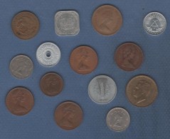 LOT DE 14 PIECES DE MONNAIES DIVERS PAYS MALTE RDA SURINAM NEW ZEALAND MONACO HONGRIE HONG-KONG MEXIQUE - Vrac - Monnaies