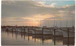 Sunset At Indian River Yacht Basin, South Of Rehoboth Beach, Delaware, Unused Postcard [17537] - Sonstige & Ohne Zuordnung