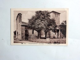 Carte Postale Ancienne : VILLEFAGNAN : L' Eglise, Puits - Villefagnan