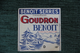 ETIQUETTE " GOUDRON BENOIT" - Other & Unclassified