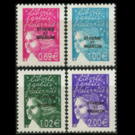 ST.PIERRE 2002 - Scott# 729-32 Marianne 69c-2 Euro MNH - Unused Stamps