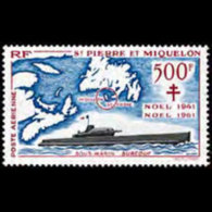 ST.PIERRE 1962 - Scott# C25 Submarine Set Of 1 MNH - Neufs