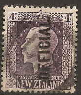 NZ 1915 4d KGV P14x14.5 Official SG O101c U #UK178 - Dienstzegels