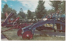 Antique Heavy Machinery On The Green At Pioneer Village, Minden, Nebraska Postcard [17564] - Tractors
