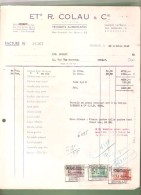 Facture - Ets R. COLAU & Cie Produits Alimentaires - Bruxelles -1949 - - Lebensmittel