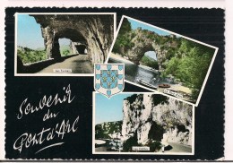 >>  07 - Souvenir Du Pont D'Arc : Tunnels, Défilés Et Pont D'Arc - Blason à Fleur De Lys - 1965 - - Vallon Pont D'Arc