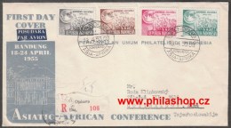 Registered FDC Cover 1953 To Czechoslovakia - Indonesia