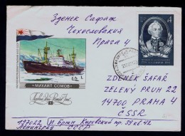 Célébrités Maritime Explorateurs Ships Cover Postal Stationery URSS 1980 Fdc CSSR Gc2086 - Explorateurs & Célébrités Polaires