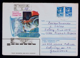 Dogs Aviation Explorateurs Polaire Militaria Telecommunications Cover Postal Stationery URSS 1983 Gc2088 - Préservation Des Régions Polaires & Glaciers