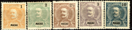 Macao-0013 - 1898 - Y&T N. 79, 80, 81, 82, 86 (+) Hinged, Privi Di Difetti Occulti.- - Neufs