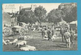 CPA 26 - Métier Maquignons Le Marché Aux Bestiaux Boeufs Jour De Foire AVALLON 89 - Avallon