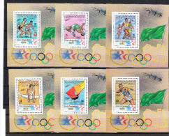Libia   -   1983. Preolimpiadi. Serie In 6 Minisheets. Bl.  Michel 71/6 .  MNH, Very RARE - Estate 1984: Los Angeles