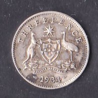 Australia 1934 Threepence AVF-VF - Threepence