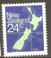 New Zealand 1982 SG  1261 Map Of New Zealand Unmounted Mint. - Unused Stamps