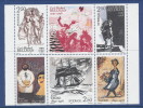 Sweden 1990 Facit # 1640-1645, Carl MIchael Bellman & Evert Taube. Se-tenant Pane From Booklet H408, MNH (**) - Unused Stamps