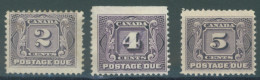 CANADA - 1906 - MH/* - DUE STAMPS Yv 2-4 Sg D3 D5 D6 Mi 2-4  - Lot 13966 - Segnatasse