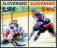 Slovakia 2011 Mi 657-8 ** Ice-hockey WC - Neufs