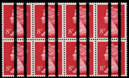 GREAT BRITAIN. Machine Post Office Training Stamps 2V 8p. 8-BL.GB - Variétés, Erreurs & Curiosités