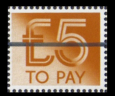 GREAT BRITAIN Postage Due £5 School Training Stamps OVPT:1 Bar GB - Variétés, Erreurs & Curiosités