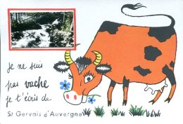 63 - Je Ne Suis Pas Vache, Je T'écris De St Gervais D'Auvergne - Saint Gervais D'Auvergne