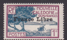 New Caledonia SG 232 1941 France Libre 1c Blue And Purple MNH - Neufs