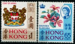 MC0053 Hong Kong 1968 District Flower Emblem 2v MNH - Nuevos