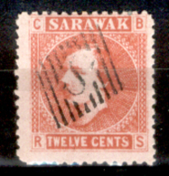 Sarawak-0002 - 1871-75 - Y&T N. 7 (o), Privo Di Difetti Occulti.- - Sarawak (...-1963)