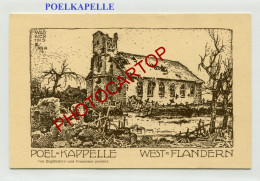 POELKAPELLE-Dessin-Carte Allemande-Guerre 14-18-1 WK-Militaria-BELGIEN-BELGIQUE-Flandern- - Langemark-Poelkapelle