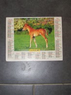 1999 CALENDRIER ( Double ) ALMANACH DU FACTEUR, LA POSTE, CHEVAL JEUNE TROTTEUR FRANCAIS, CHEVREUIL - ARDENNES 08 - Groot Formaat: 1991-00