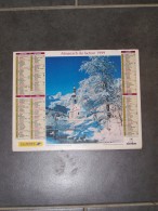 1999 CALENDRIER ( Double ) ALMANACH DU FACTEUR, LA POSTE, CHAPELLE EN BAVIERE, AIGUILLE DU DRU - VAR 83 - Grand Format : 1991-00