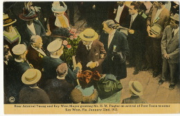 Key West Arrival Of First Train January 22, 1912 With H.M. Flagler Born In Hopewell Standard Oil Petroleum Admiral Young - Key West & The Keys