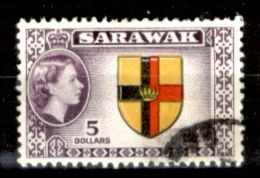 Sarawak-0019 - 1955-57 - Y&T N. 203 (o), Privo Di Difetti Occulti.- - Sarawak (...-1963)