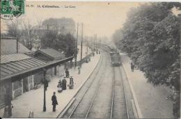 CPA Colombes Hauts De Seine Gare Train Chemin De Fer Circulé - Colombes