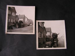 == Friedberg 2 Privatfotos Ca. 1950  Traktore , VW Käfer .. Dorfstrasse In Karben ?? - Friedberg